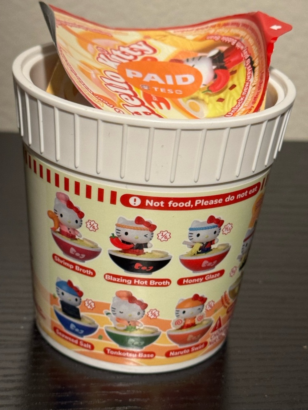 Sanrio Hello Kitty mini Ramen Cup Collectible - Naruto Swirl